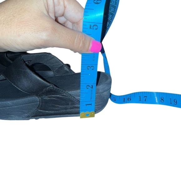 ▶️ Fitflop ◀️ Solid Black Thong Sandals Size 8 - Picture 12 of 14